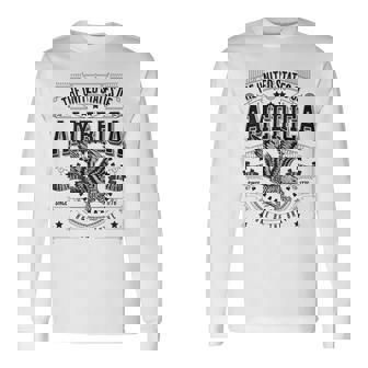 米国 アメリカン イーグル アメリカ国旗 パトリオット Usa バックプリント メンズ 長袖Tシャツ - Kawaiitshirt