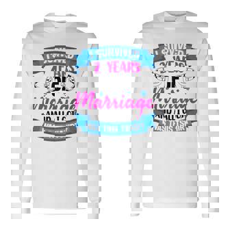 結婚2年 結婚2周年 長袖Tシャツ - Kawaiitshirt