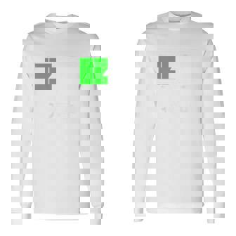 背中【充電中】電池 バッテリー おもしろ 面白い ギャグ ネタ ウケ狙い 笑える ユーモア おバカな 個性的な 長袖Tシャツ - Kawaiitshirt