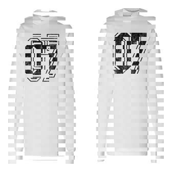 背中に07番 長袖Tシャツ - Kawaiitshirt