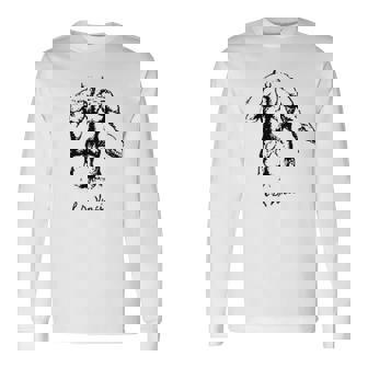 背中の筋肉 解剖スケッチ レオナルド・ダ・ヴィンチ 芸術 Muscles Back Dainci Anatomy 長袖Tシャツ - Kawaiitshirt