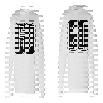 背番号 60 チーム短大スポーツ背番号付きユニフォーム 長袖Tシャツ - Kawaiitshirt