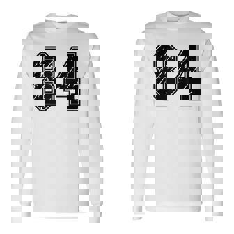 背番号 84 チーム短大スポーツ背番号付きユニフォーム 長袖Tシャツ - Kawaiitshirt