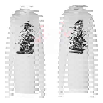 芸者 Dj 着物 和 美的 原宿 長袖Tシャツ - Kawaiitshirt