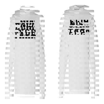 英語教師 かわいい教師の学校服 長袖Tシャツ - Kawaiitshirt