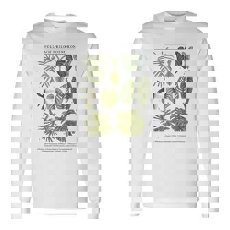 葉 フィロデンドロン サトイモ 植物 恋人 ギフト アンスリウム 長袖Tシャツ - Kawaiitshirt