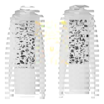虫 昆虫 虫虫型 昆虫学プリント 虫プリント 長袖Tシャツ - Kawaiitshirt