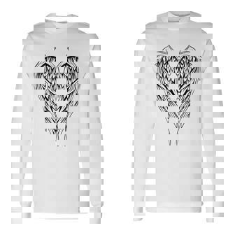 裏側の天使の羽 長袖Tシャツ - Kawaiitshirt