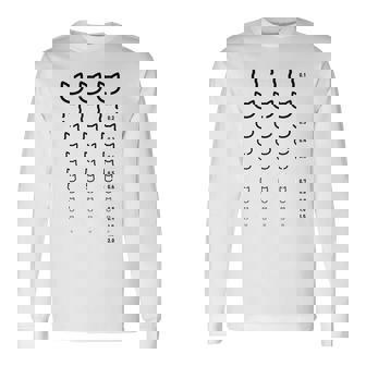 視力検査 猫 ネコの飼い主 ねこの飼い主 おもしろ 愛猫家 猫の飼い主 ネコ好き ネコ 猫好き ネコ好き 長袖Tシャツ - Kawaiitshirt