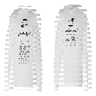 視力検査眼鏡屋面白い 長袖Tシャツ - Kawaiitshirt