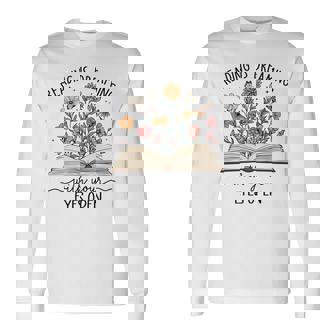 読書は目で見る夢を見る本好き読者 長袖tシャツ 長袖Tシャツ - Kawaiitshirt