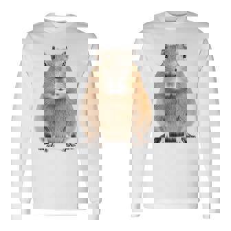 豚 ペット げっ歯類 動物愛好家 ギフト 長袖Tシャツ - Kawaiitshirt