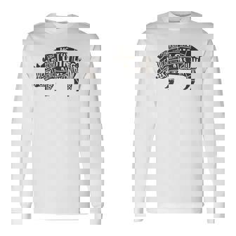 豚肉の部位 面白いtシャツ 豚 ブタ Bbq メンズ おもしろ 面白い 服 オリジナル グッズ ネタ バーベキュー ネタ 長袖Tシャツ - Kawaiitshirt