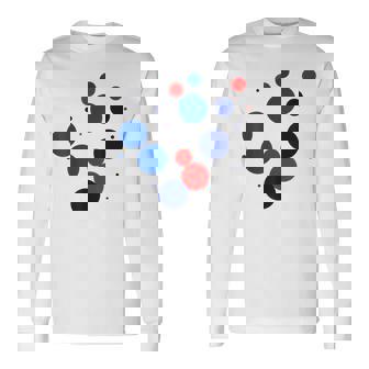 赤 青 ドット イベント 家族 お揃い 長袖Tシャツ - Kawaiitshirt