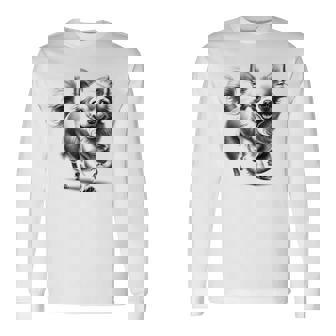 超かわいいチワワ フォトリアリスティック描画スタイル 長袖Tシャツ - Kawaiitshirt