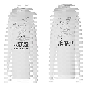 部屋着 おもしろ 普段着 へやぎ ネタ ダジャレ おなら へ 屁 メンズ レディース キッズ ヤギ Goat 動物 長袖Tシャツ - Kawaiitshirt