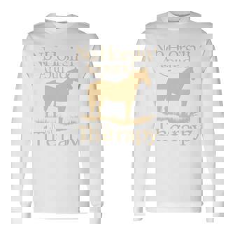 面白い 治療的 乗馬 馬 補助療法 ヒーリング 長袖tシャツ 長袖Tシャツ - Kawaiitshirt