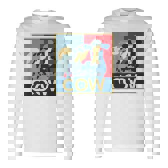 面白い 牛 牧場 動物 男性 面白い ギフト 子供 農業 農場 長袖Tシャツ - Kawaiitshirt