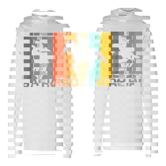 面白い 競馬 ビンテージ レースデー Ky ダービー 馬 ジョッキー 長袖Tシャツ - Kawaiitshirt
