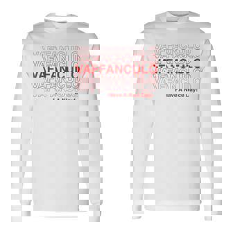 面白いvaffanculoデザイン イタリア語で素敵な一日を。 長袖Tシャツ - Kawaiitshirt