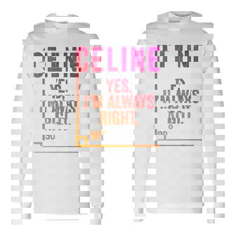 面白いセリーヌ 面白いセリーヌ 名前 誕生日シャツ ギフト 長袖Tシャツ - Kawaiitshirt