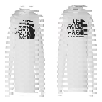 面白いパロディシャツ 夏のクールなデザインのための南の顔 長袖Tシャツ - Kawaiitshirt