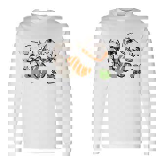 面白い寿司 ビーチで日光浴 長袖Tシャツ - Kawaiitshirt