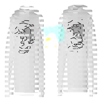 面白くてかわいい小さなアヒルが波をキャッチ。 長袖Tシャツ - Kawaiitshirt