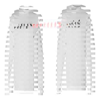 類人猿から漁師への釣りの進化 長袖Tシャツ - Kawaiitshirt