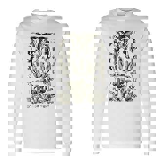 食虫植物 ヴィンテージ サラセニア ボタニカル 長袖Tシャツ - Kawaiitshirt