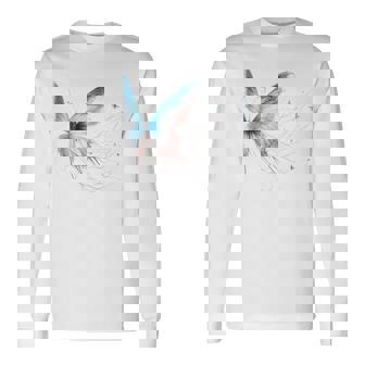 魔法の蝶 エレガント 神秘的な蝶 銀河 星 長袖tシャツ 長袖Tシャツ - Kawaiitshirt