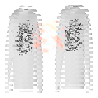 鯉 桜 長袖tシャツ 長袖Tシャツ - Kawaiitshirt