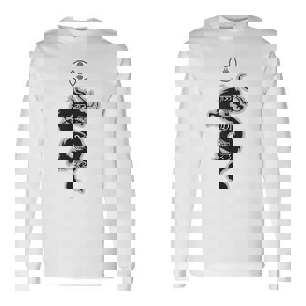 龍体文字 きに むく つる えて フトマニ図 神代文字 龍神様 縄文 かっこいい 開運 言霊 お守り 長袖Tシャツ - Kawaiitshirt