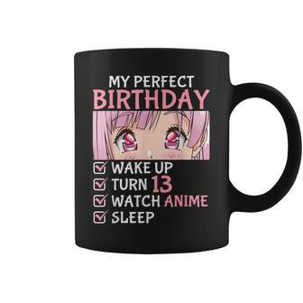 13 Cumpleaños Reloj Anime 13 Años Anime Adolescentes Niñas Taza de café - Regaloses