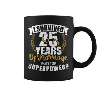 25 Años De Matrimoniouperpoder 25 Aniversario De Boda Taza de café - Regaloses