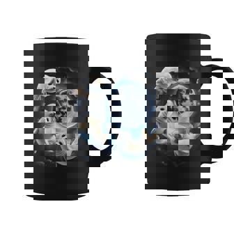 3 Cute Baby Seals Moon Seal Under Moon Coffee Mug - Monsterry