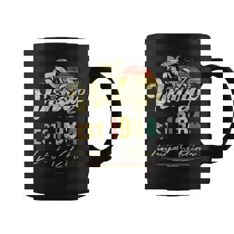 38 Añosintage 38 Cumpleaños 1984 Chicos Divertidos Chicos Niñas Cuello Taza de café - Regaloses
