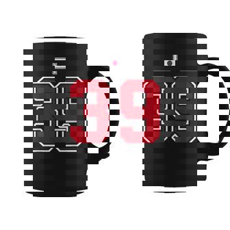 39 ナンバー カレッジスタイル ヴィンテージ 赤 白 日本国旗 コーヒーマグ - Kawaiitshirt