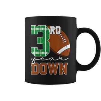 3Rd Year Down Football Lover Third Birthday Boy Party Coffee Mug - Thegiftio UK