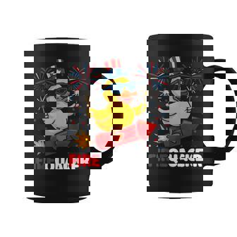 4Th Of July Duck Firequacker Patriotic Fourth Of July Coffee Mug - Monsterry
