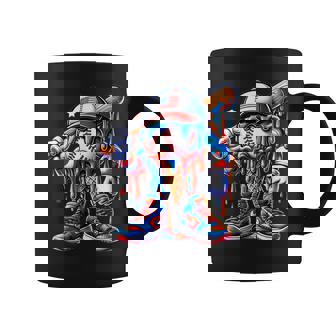 4Th Of July Red White And Blue Baseball Ice Cream Drip Boys Coffee Mug | Seseable FR