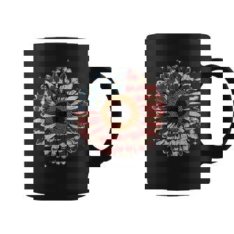 4Th Of July Sunflower American Flag Merica Usa Coffee Mug - Thegiftio UK