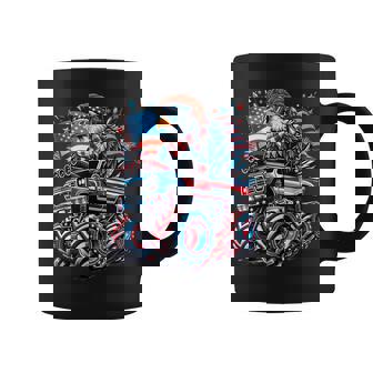 4Th Of July Usa American Flag Bald Eagle Patriotic Eagle Coffee Mug - Monsterry