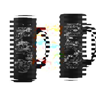5 Year Old Monster Truck Boy Toddler 5Th Birthday Party Coffee Mug - Seseable