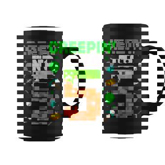 5Th Birthday Gamer Pixel Creepin’ Into 5 Video Game Party Coffee Mug - Thegiftio UK