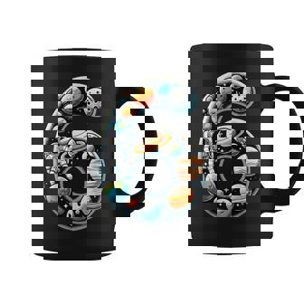 6 Años De Edad Astronauta Del Espacio Exterior 6º Cumpleaños Niño Niña Niños Taza de café - Regaloses