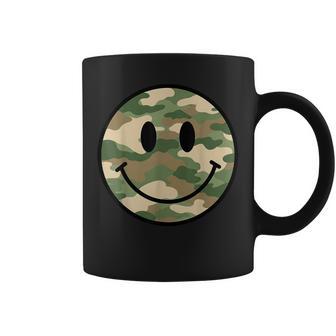 70S Camo Smile Face Smiling Happy Camouflage Lover Coffee Mug - Thegiftio