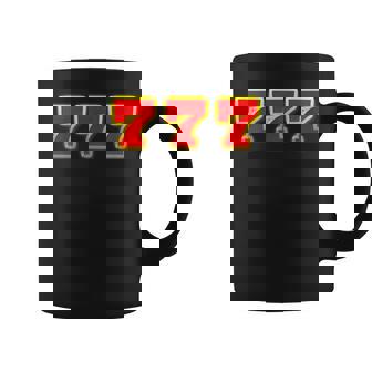 777 スリーセブン【スロット カジノ ラッキー7】数字 文字 シンプル デザイン コーヒーマグ - Kawaiitshirt