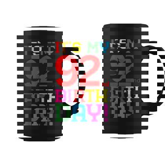 92歳 カラフル Happy Birthday Its My 92Th Birthday コーヒーマグ - Kawaiitshirt