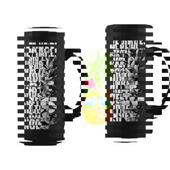 Be A Pineapple Wear A Crownweet Inside アロハ・ハワイパイナップル コーヒーマグ - Kawaiitshirt